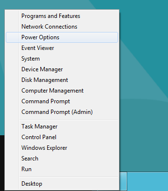 Windows 8 Menu