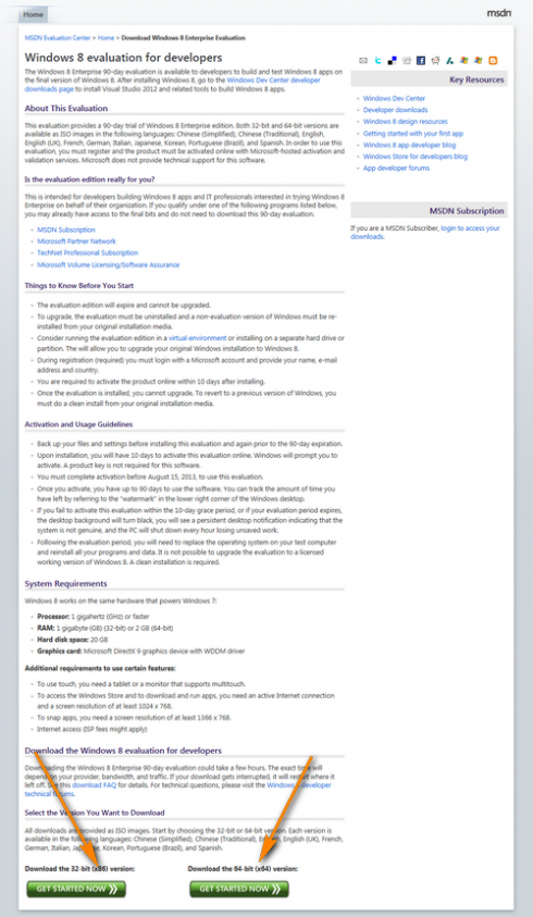 Windows 8 Trial Download