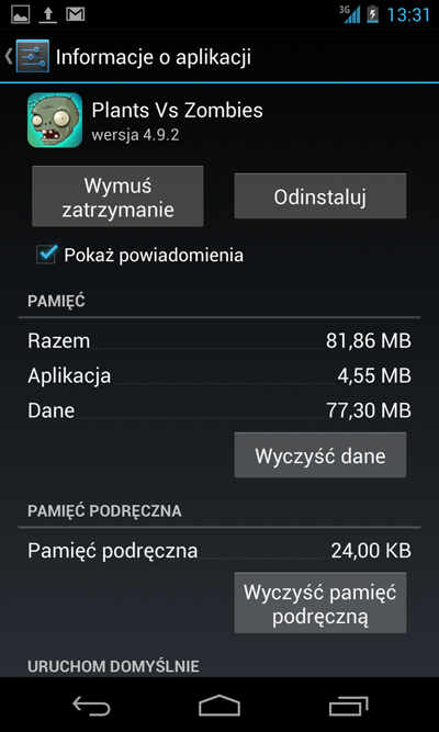 Informacje o aplikacji