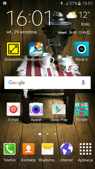 Galaxy J5 ekran główny