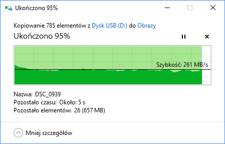 SanDisk Extreme PRO odczyt danych Windows