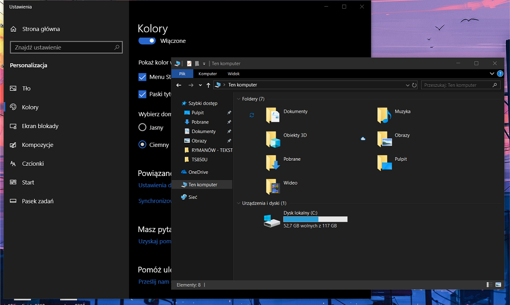 Ciemny motyw Eksploratora
