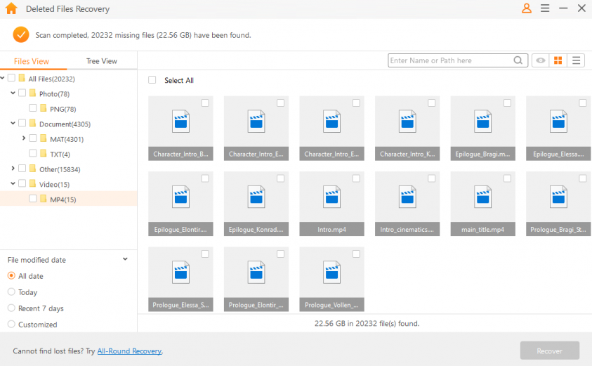 Odzyskiwanie plików wideo