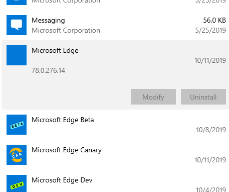 edge bez mozliwosci odinstalowania