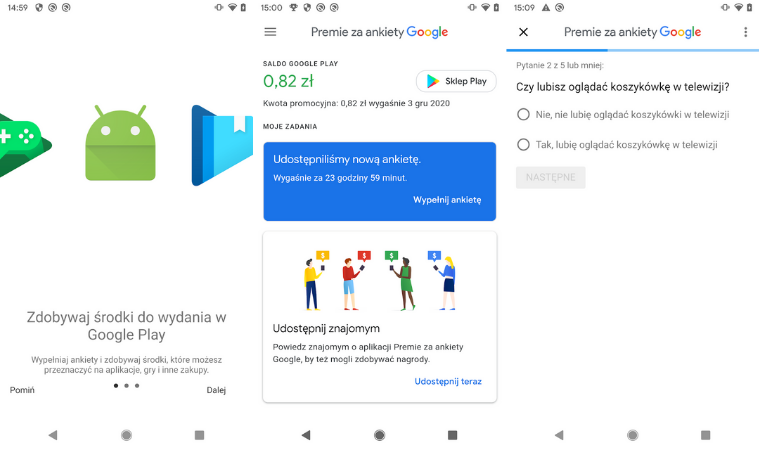 premie za ankiety google pobierz