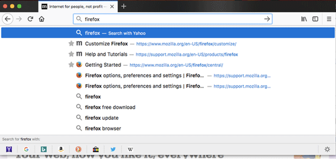 firefox 75 pasek adresu