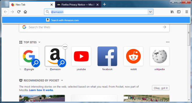 firefox 75 skroty wyszukiwania