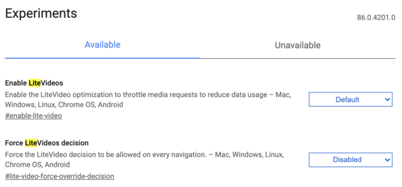 chrome litevideos