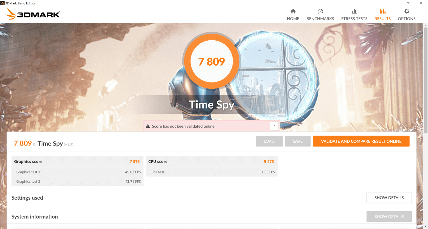 zephyrus 3dmark Średni