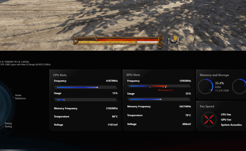 ZephyrusROGDuo15 Temperatury