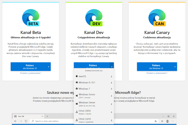 Microsoft Edge na Linux
