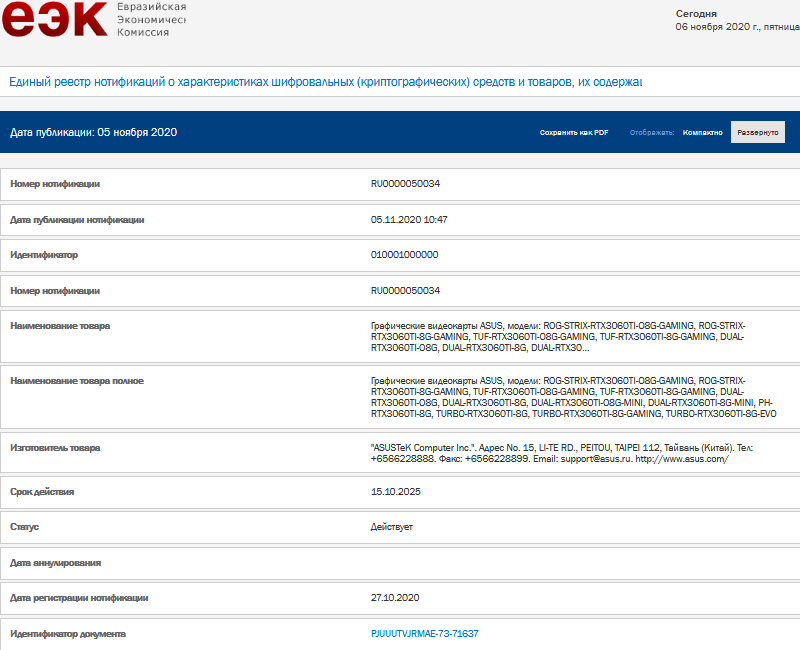 RTX 3060Ti ASUS w EEC