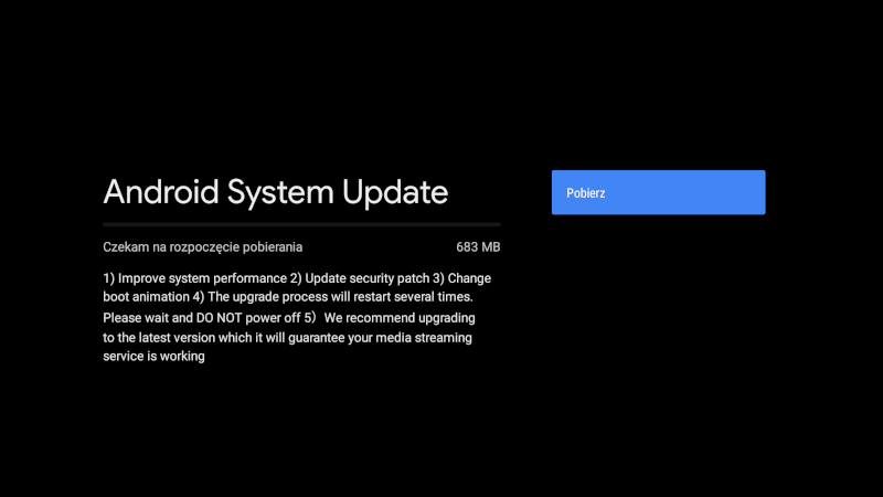 Xiaomi Mi Box S aktualizacja listopad 2021