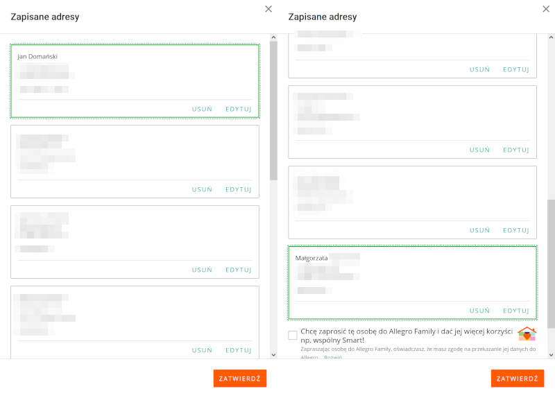 Robicie zakupy rodzinie na Allegro? Uważajcie na adres, koniecznie muszą to zmienić