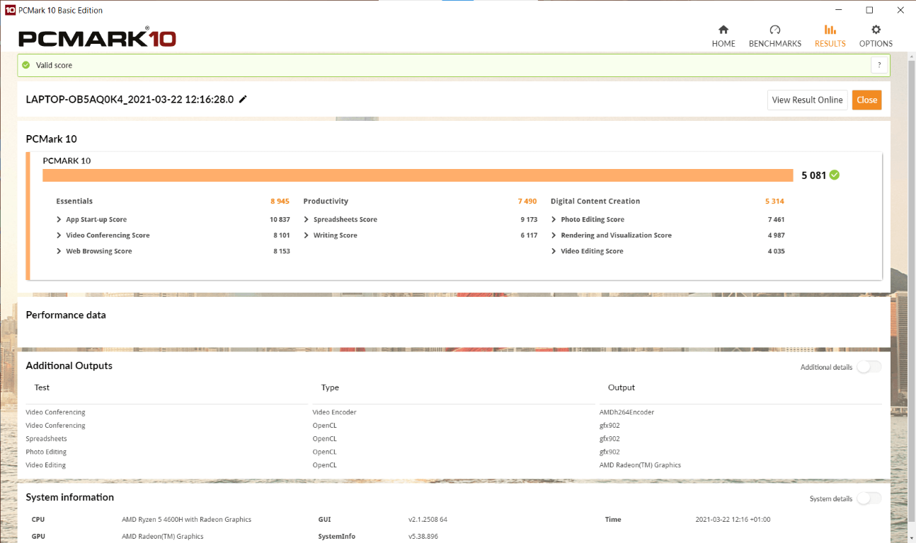 Benchmarki Huawei D16 2021-03-23 140719 Średni