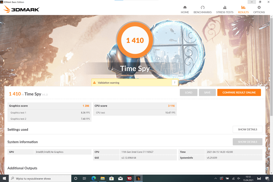 3dmark Huawei MateBook Pro X