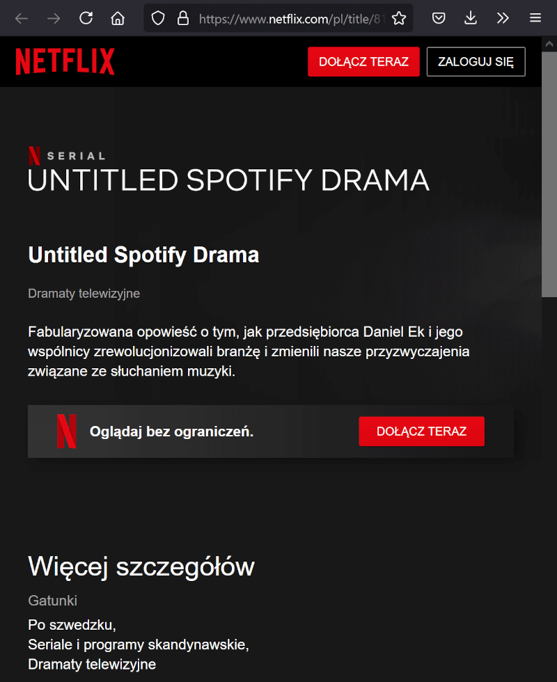Netflix nakręci serial o Spotify