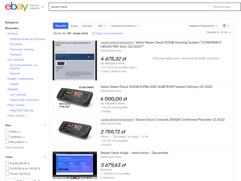 Valve Steam Deck ofiarą skalperów