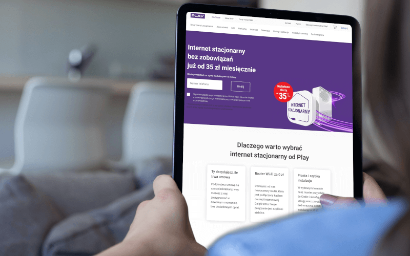Play Internet stacjonarny bez zobowiązań