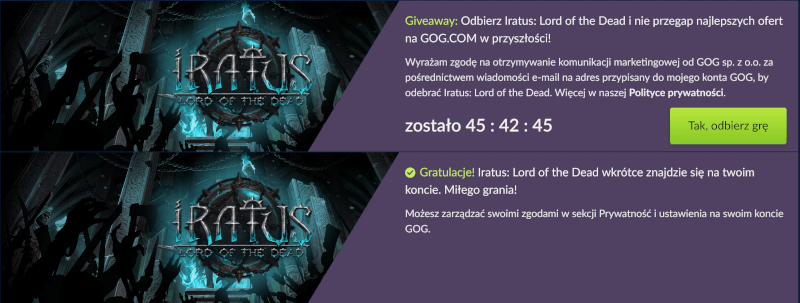 Mroczne turowe RPG Iratus: Lord of the Dead za darmo na GOG. Krótka promocja