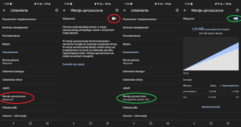 Chrome wkrótce straci na Androidzie Wersję uproszczoną pozwalającą oszczędzać transfer