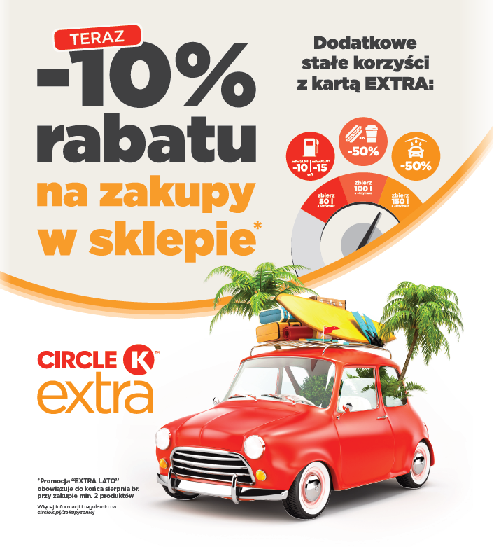 Rusza EXTRA LATO obniżek na stacjach paliw Circle K Materiał prasowy