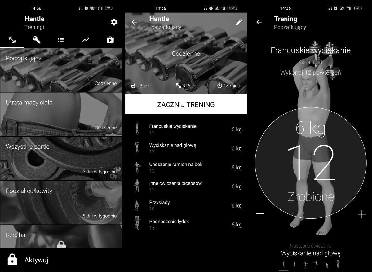 Trening z hantlami w domu