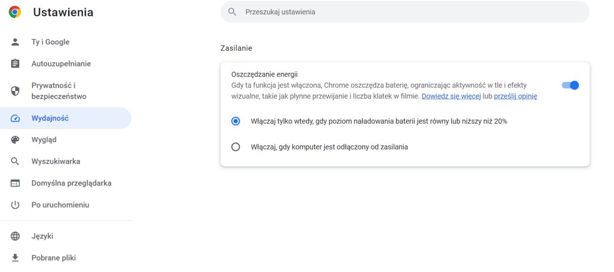 chrome-oszczedzanie-energii