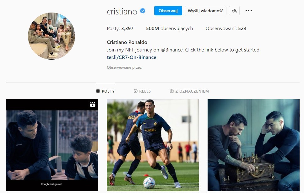 cristiano ronaldo 500 mln
