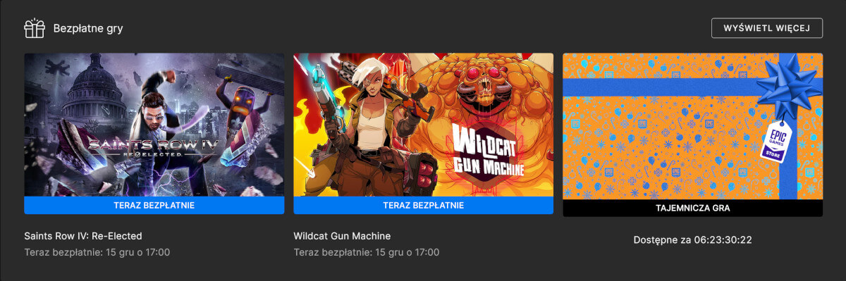 Za tydzień świąteczne rozdawnictwo Epic Games Store! A tymczasem Saints Row IV: Re-Elected