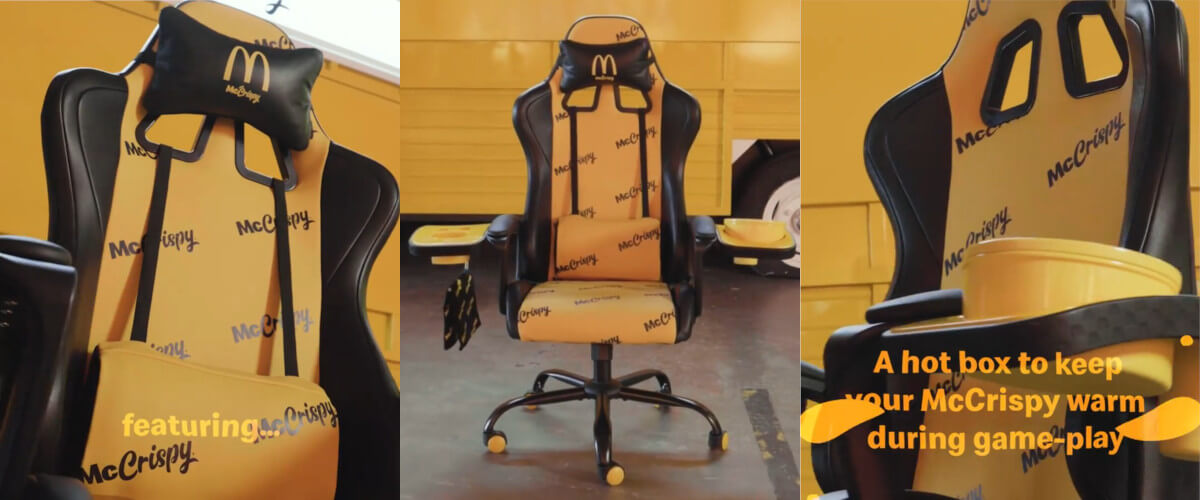 McDonald’s pokazał gamingowy fotel z fast-foodowymi udogodnieniami