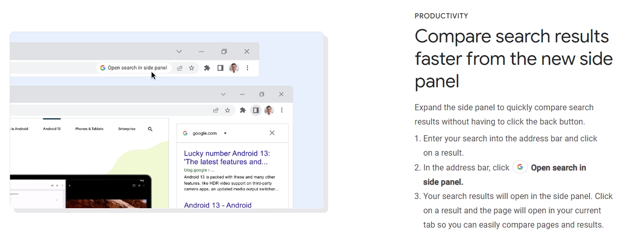 google chrome panel boczny 3