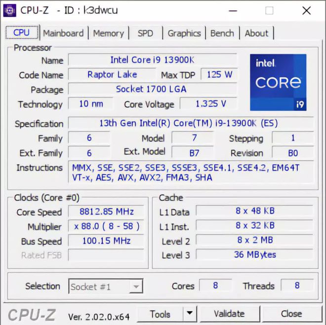 intel core i9 13900k oc