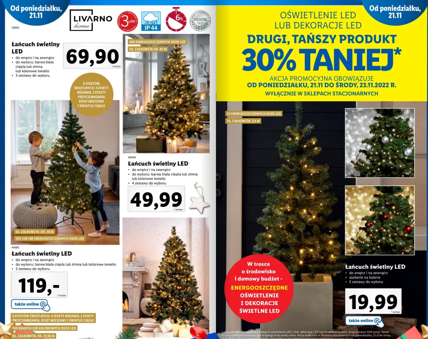 lidl lancuchy swiateczne led