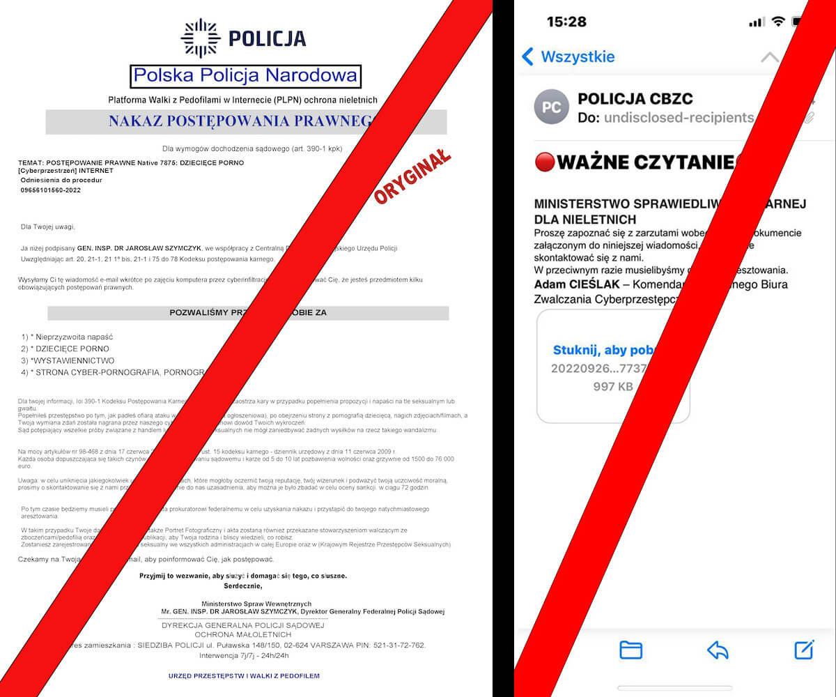 Oszuści podszywają się mailowo pod policję. Reakcja na ostatnią akcję informacyjną służb?