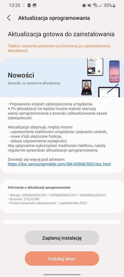 poprawki zabezpieczen samsung