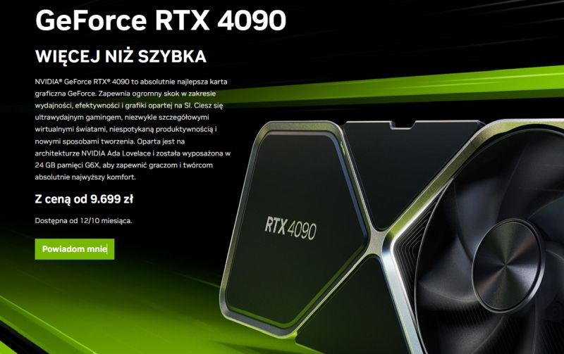 rtx 4090 nowa cena