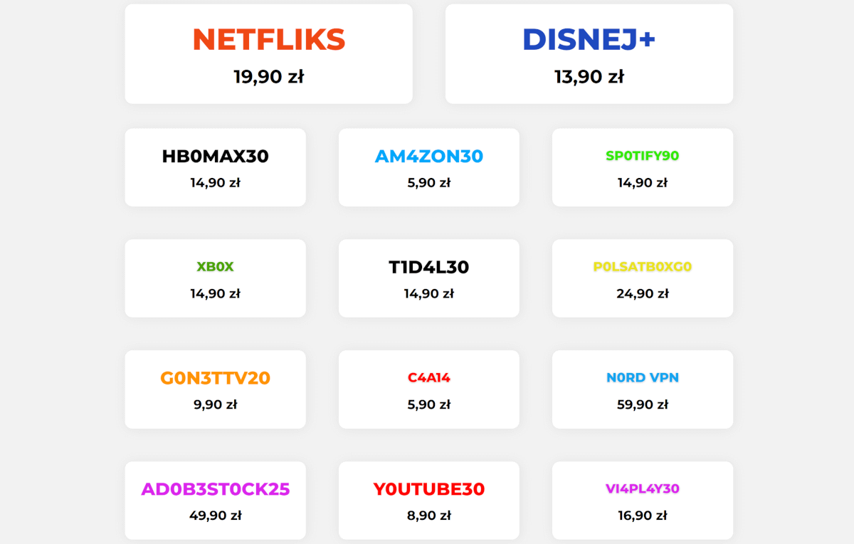 Absurd. Sklep ze współdzielonymi kontami VOD ostrzega przed oszustami, prosi o donosy na policję