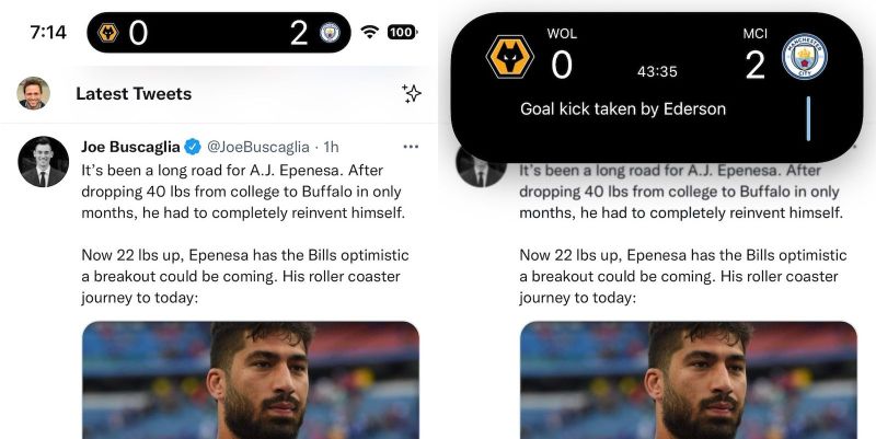 wyniki live activities