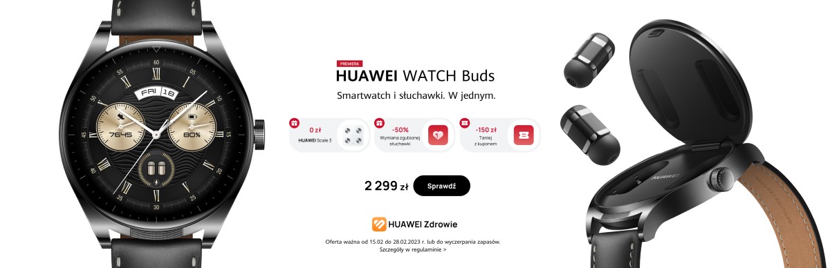 HUAWEI WATCH Buds oferta przedsprzedazowa
