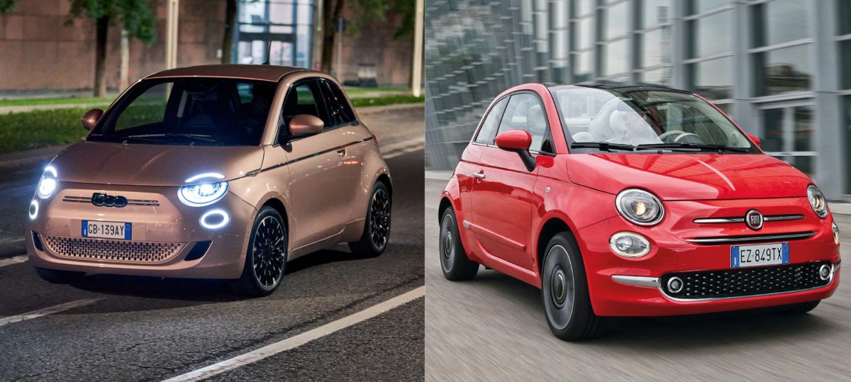 fiat 500 vs 500e