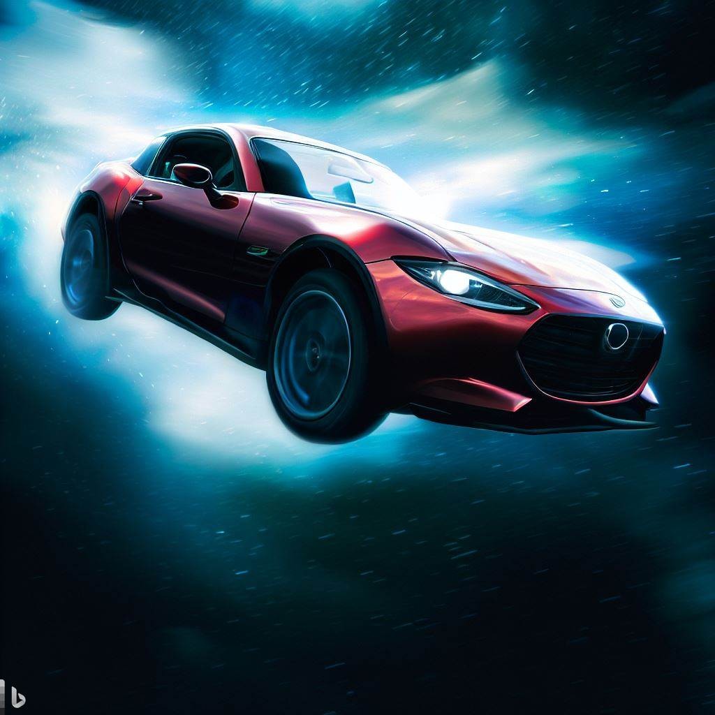 mazda mx-5 w kosmosie