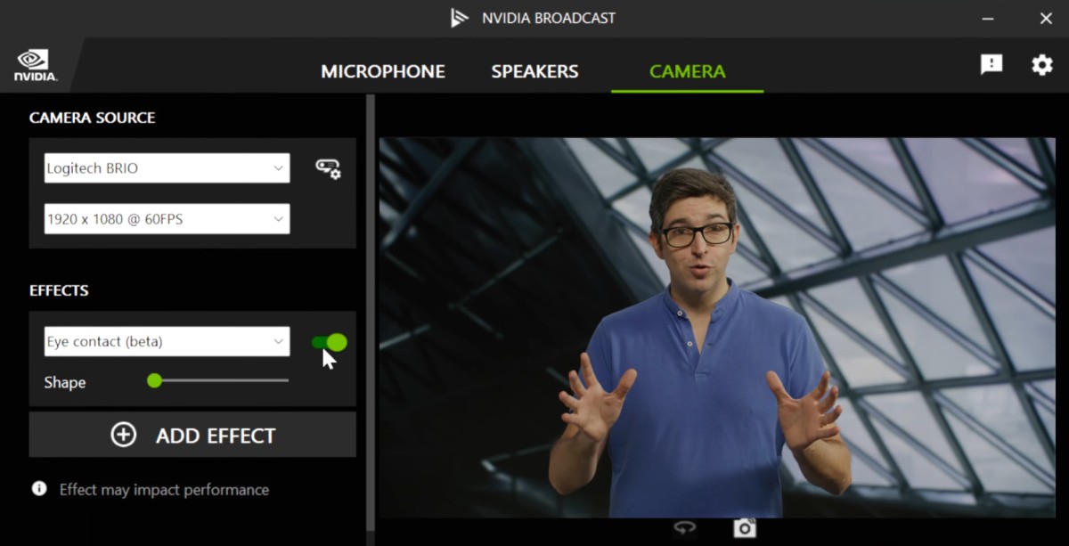 nvidia broadcast eye contact 2