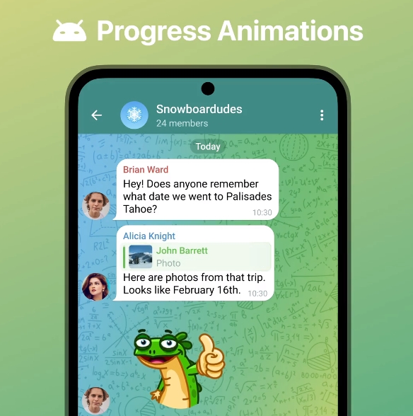 telegram styczen 2023 nowe animacje