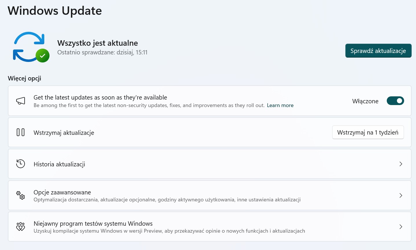 windows 11 aktualizacje priorytet