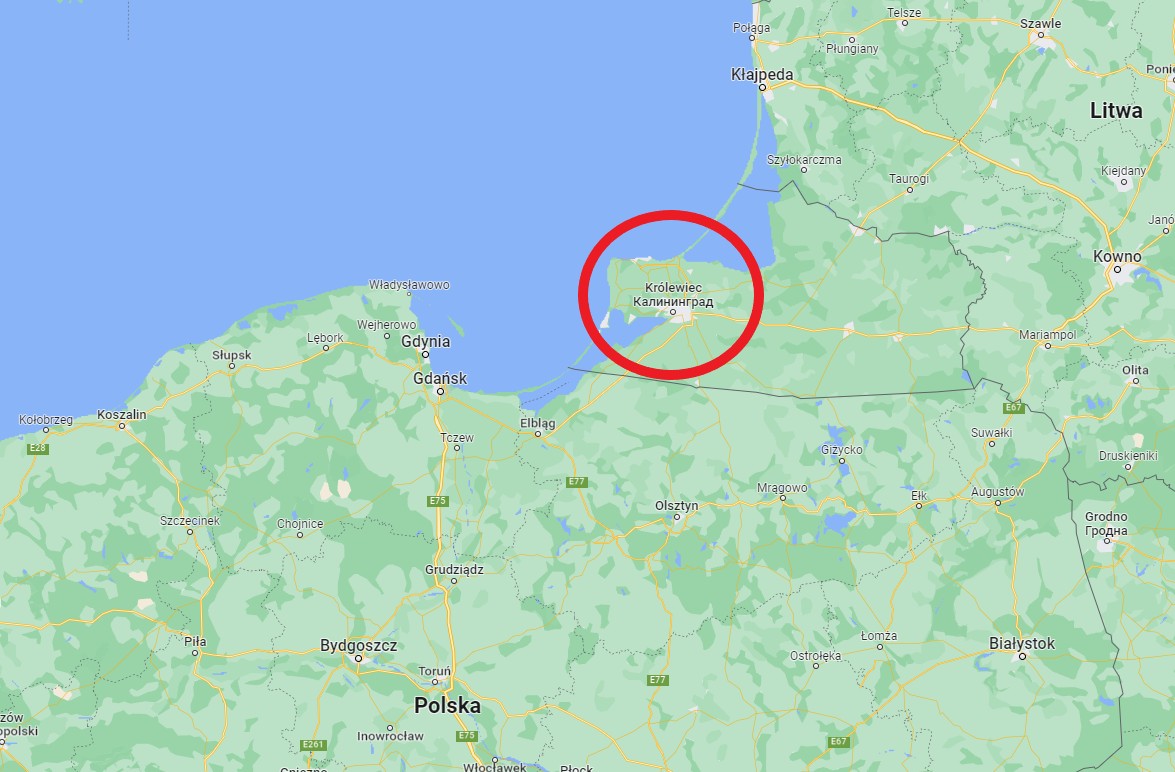 polska krolewiec mapy google