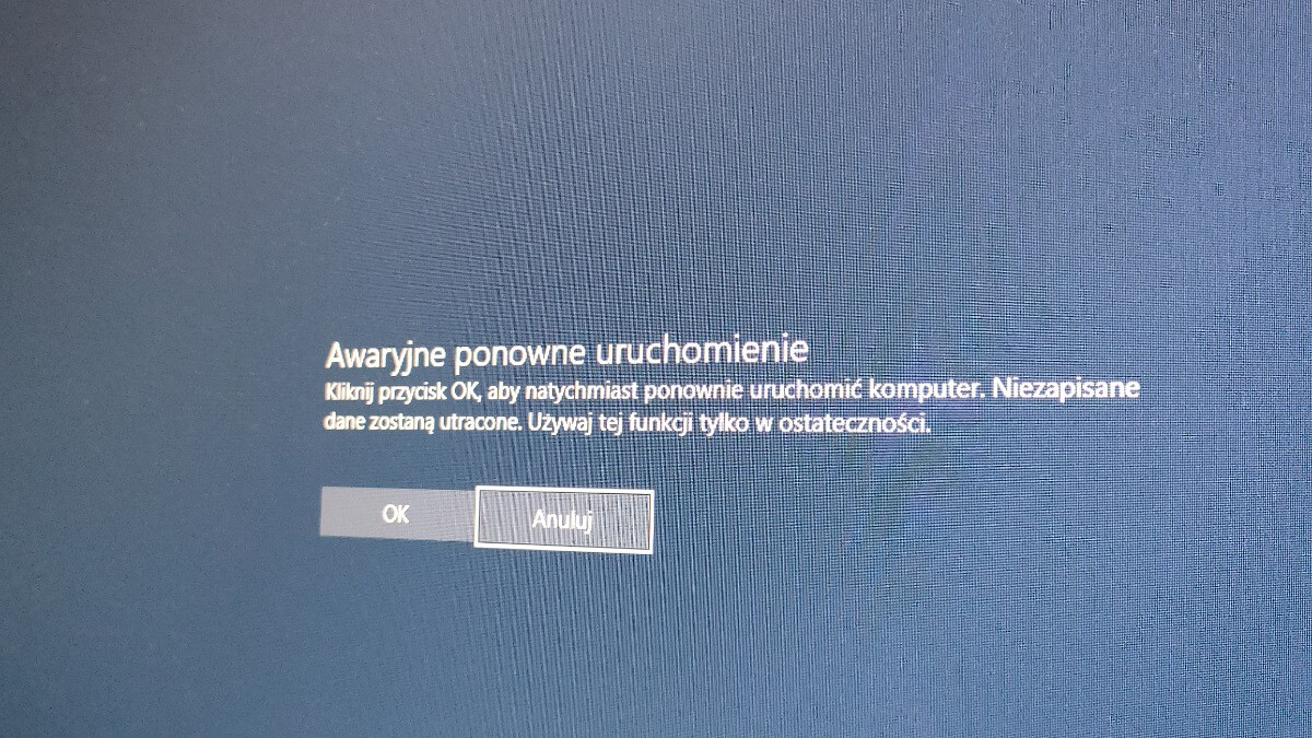 windows przycisk awaryjne uruchamianie 1
