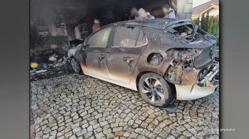 spalony samochod uwaga tvn