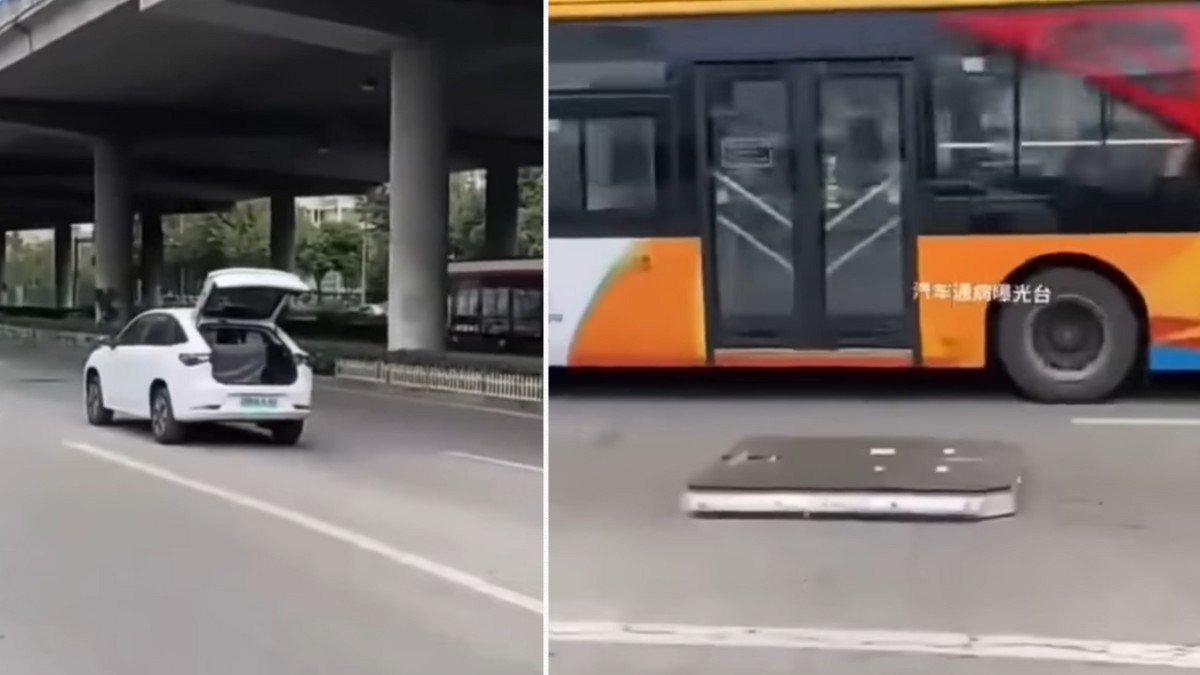 samochod elektryczny zgubil baterie