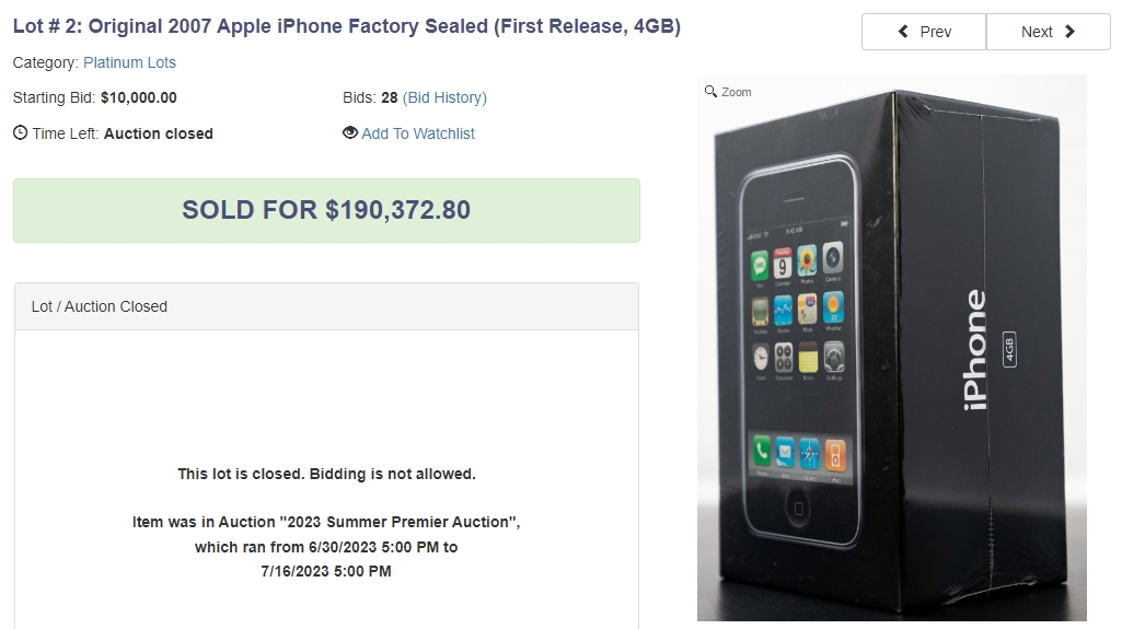 iphone 190 tysiecy dolarow